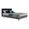 Armen Living Mohave Mid-Century Tundra Gray Acacia King Platform Bed LCMVBDTGKG - alternate 1